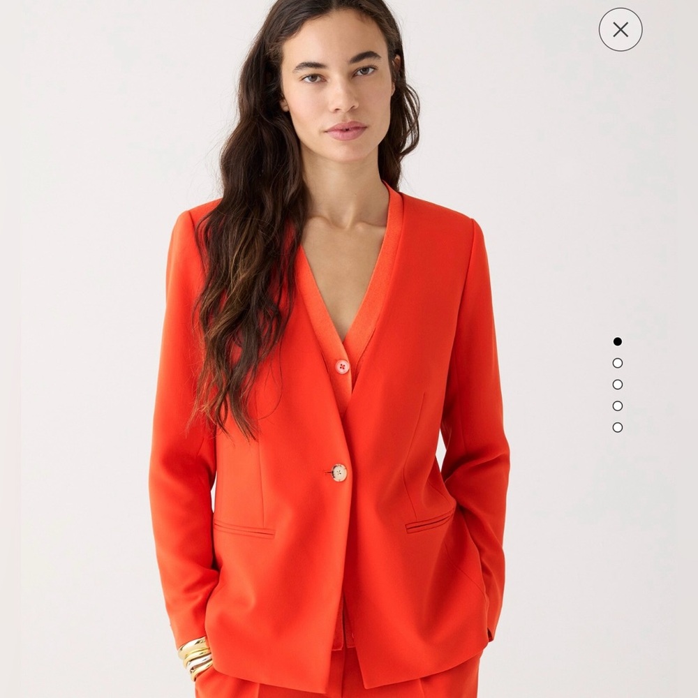 J Crew NWT Alfie collarless jacket in city crepe